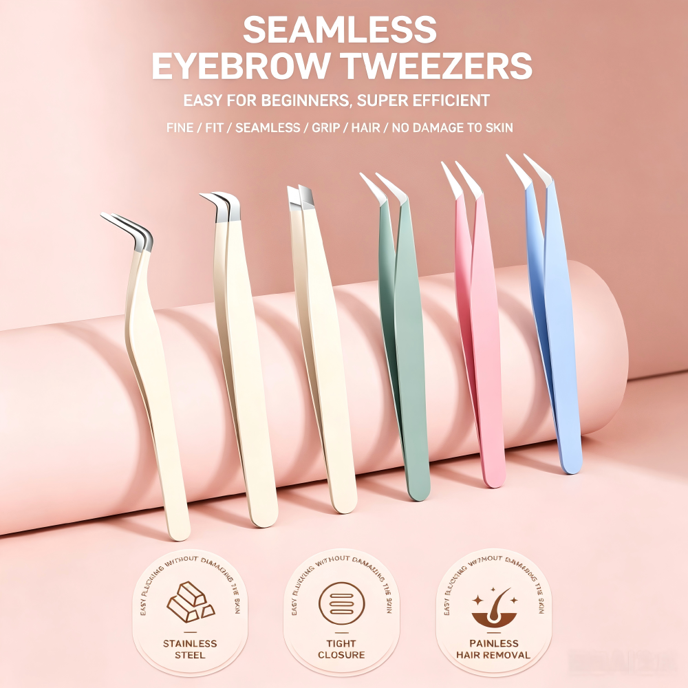 Beauty Makeup Artist - Angled Tip Feather Lash Tweezers Lightweight