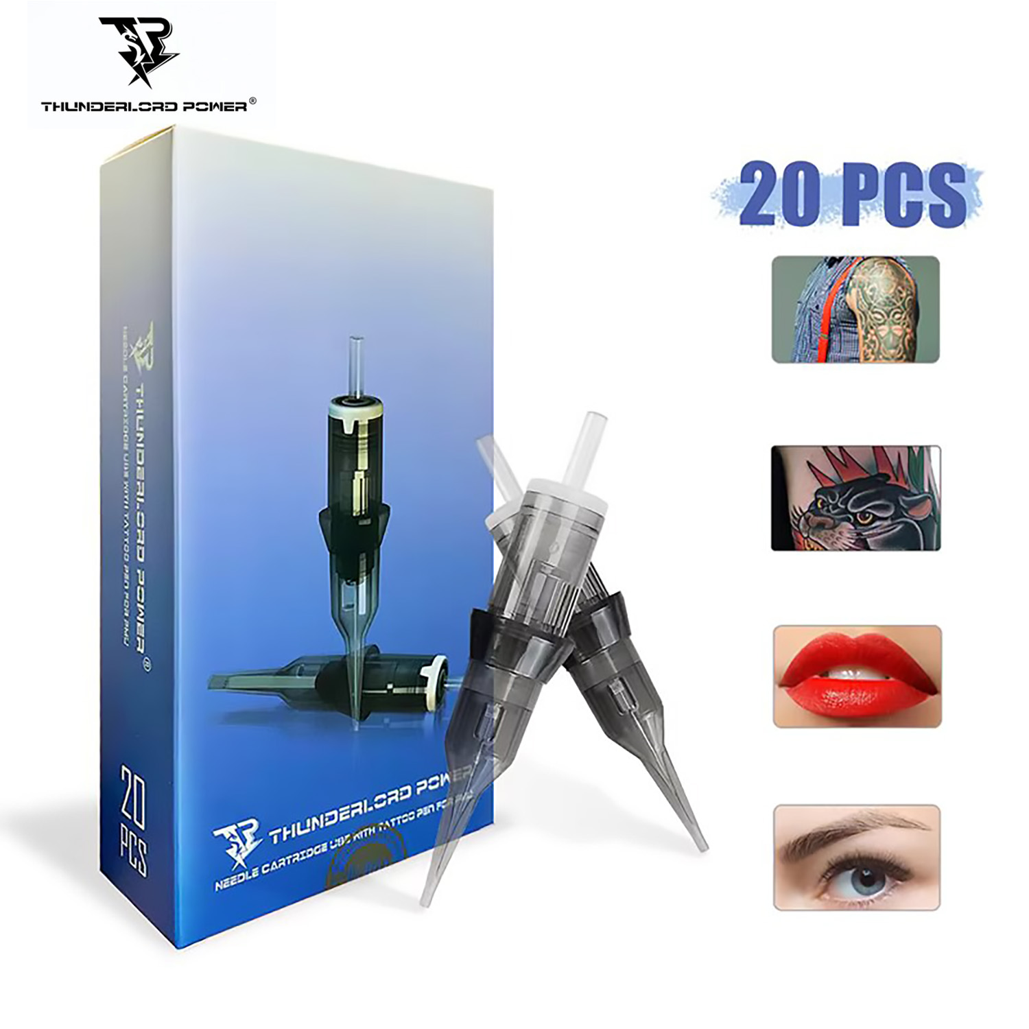 Merit Beauty Makeup - 20pcs Tattoo Needles Revolution Cartridge Curved