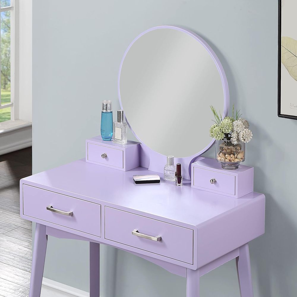 Large Round Mirror Vanity Set  – Beauty With Makeup Bewertung und Preis