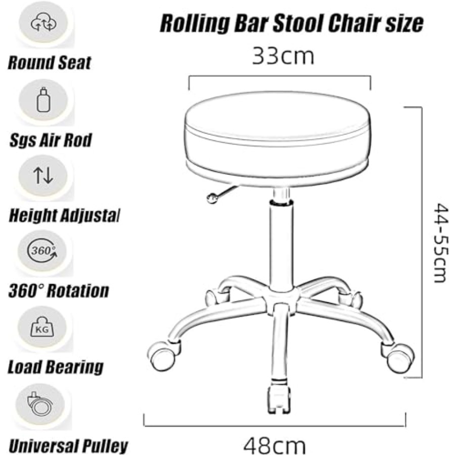Round Swivel Stool, Modern Bea – Beauty Lab Makeup Bewertung und Preis