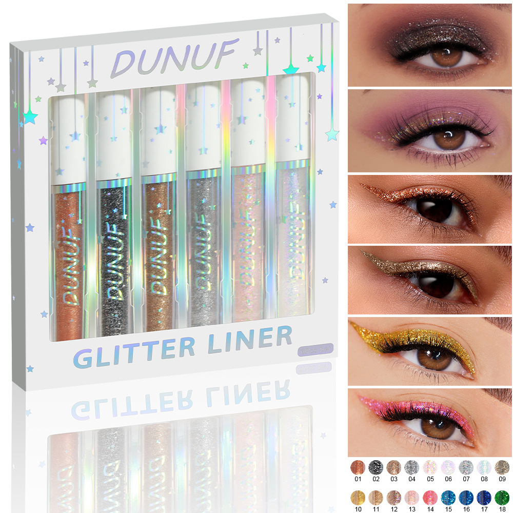 6 Pcs Glitter Eyeliner Set Gol – Beauty Makeup Events Bewertung und Preis