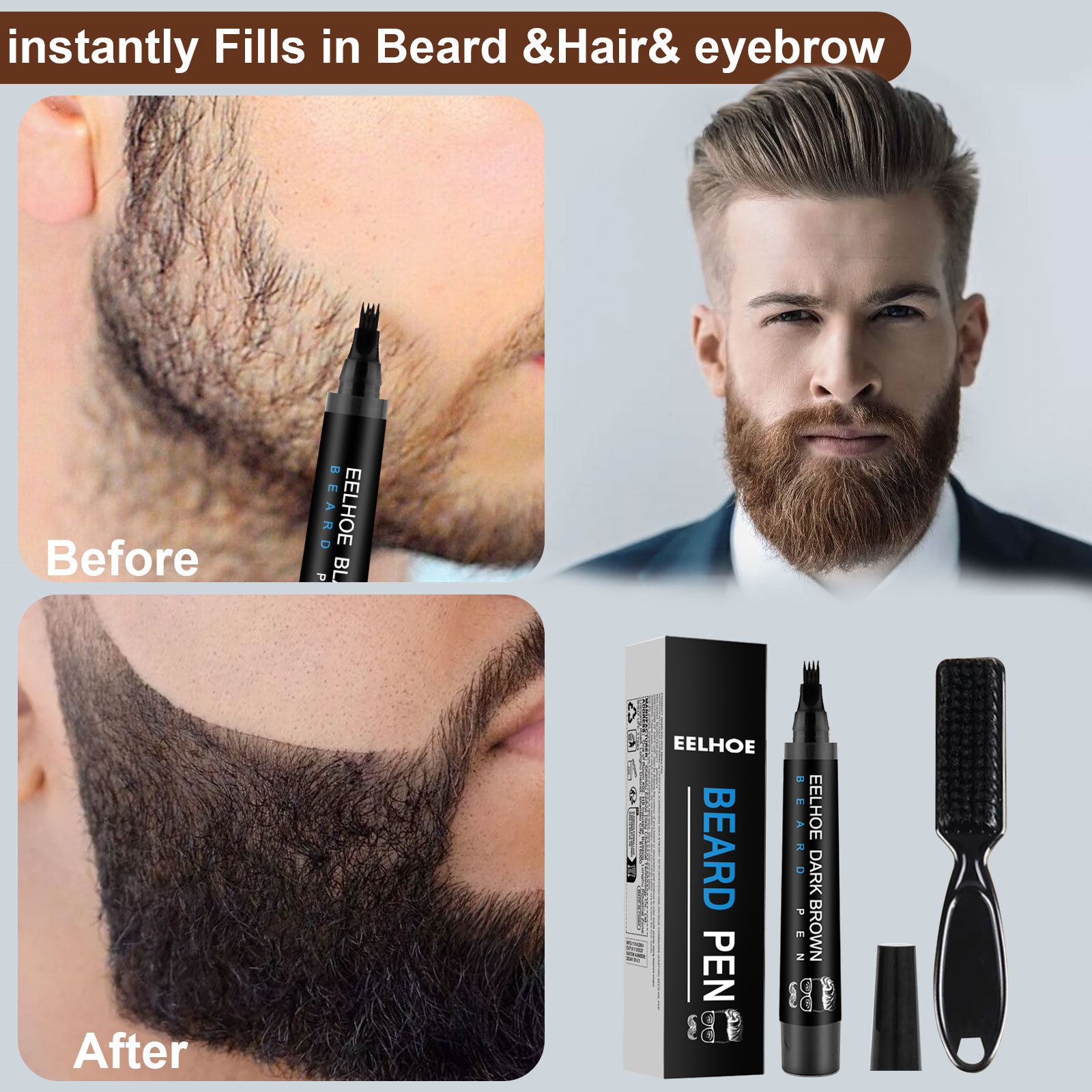 Beard Fillering Pen Kit Thicke – Beauty With Makeup Bewertung und Preis