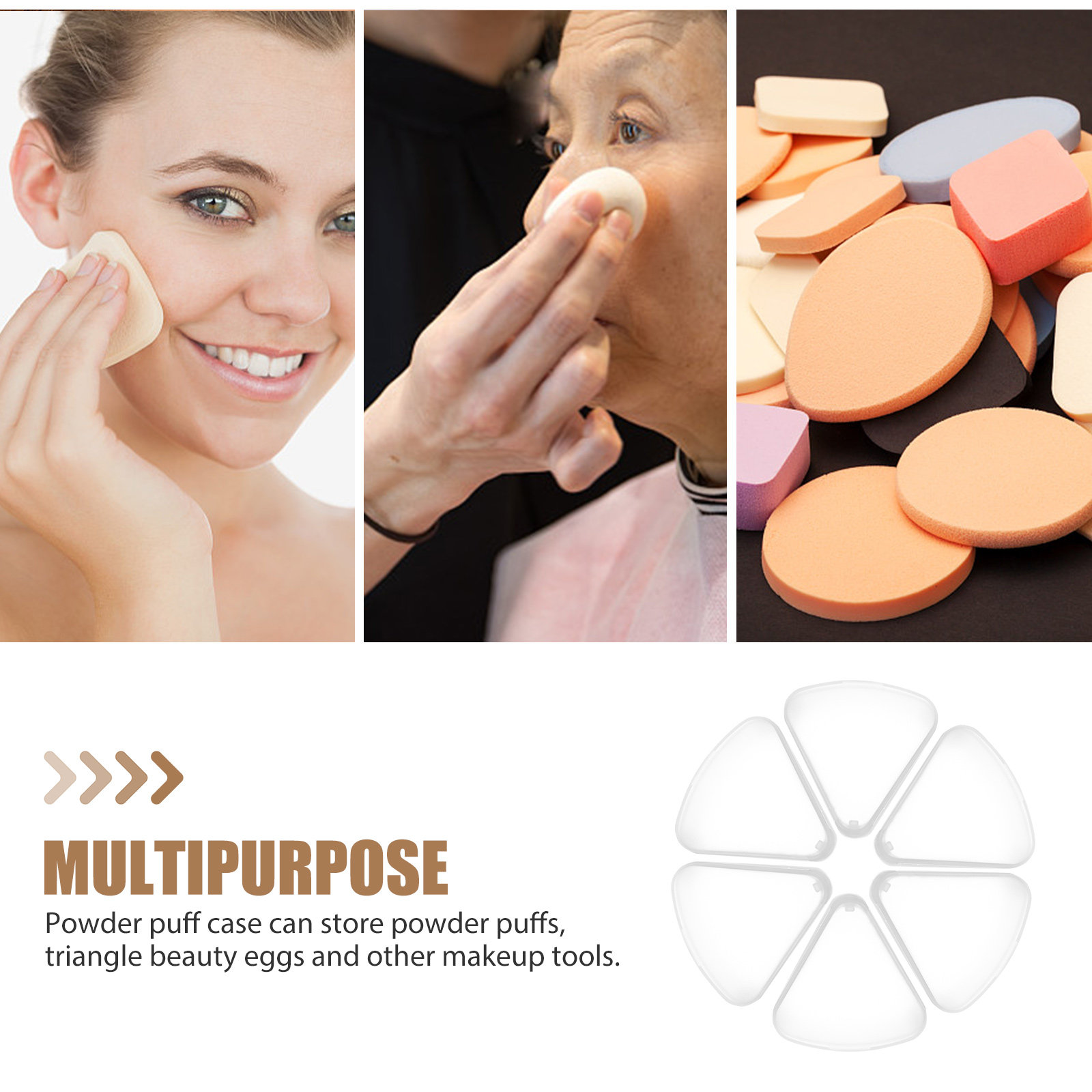 6Pcs Triangle Powder Puff Case – Beauty With Makeup Bewertung und Preis
